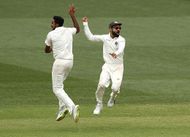 Ashwin after picking up the final wicket on day 5